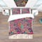 Designart 'Texture with Abstract Flowers' Bohemian & Eclectic Bedding Set - Duvet Cover & Shams